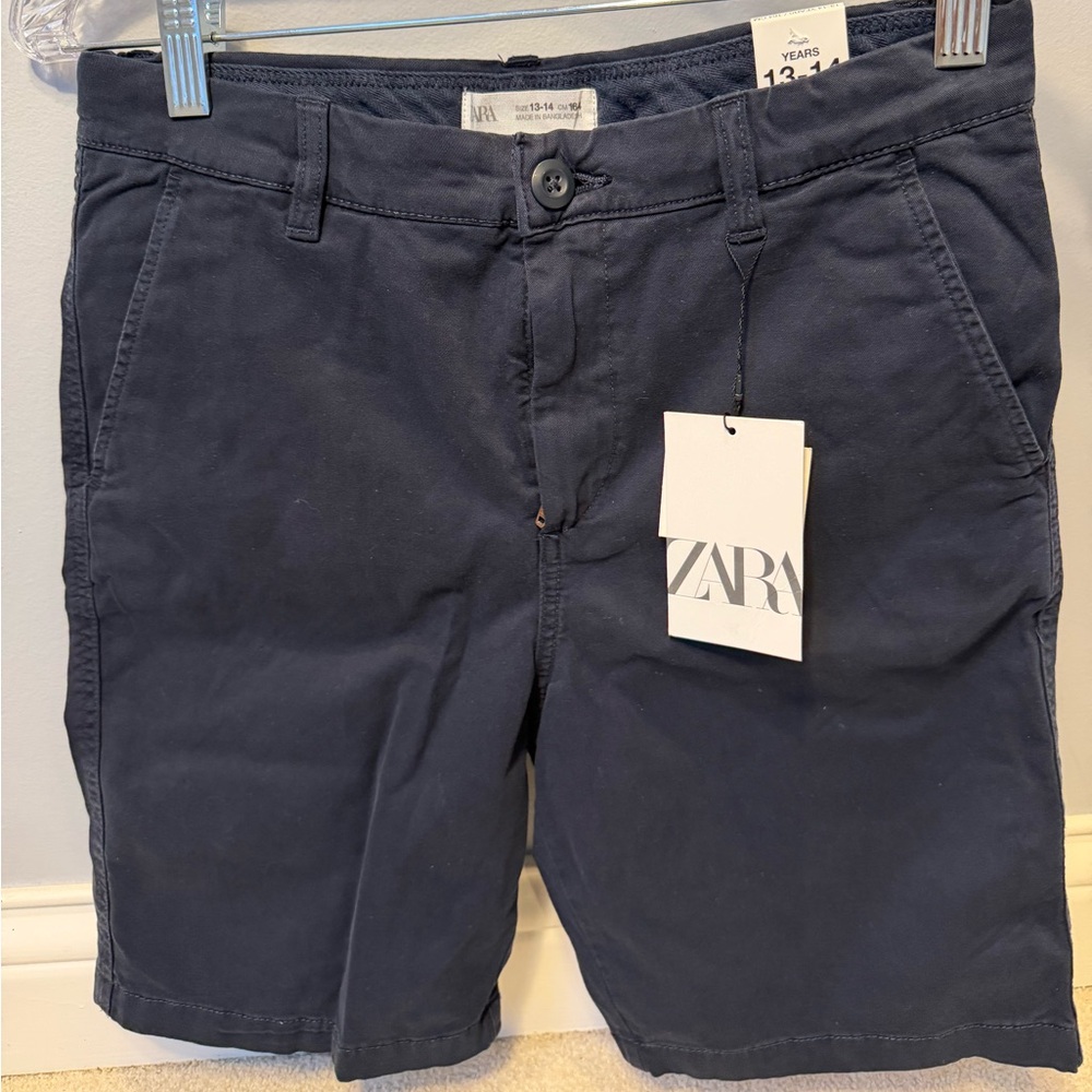 Zara Boys Dark Blue Chino Trousers